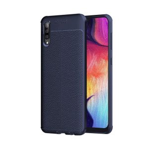 Helmet Case Leather Texture Samsung A50S, Blue