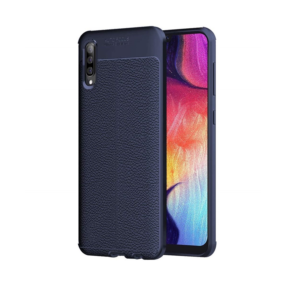 Helmet Case Leather Texture Samsung A50S, Blue
