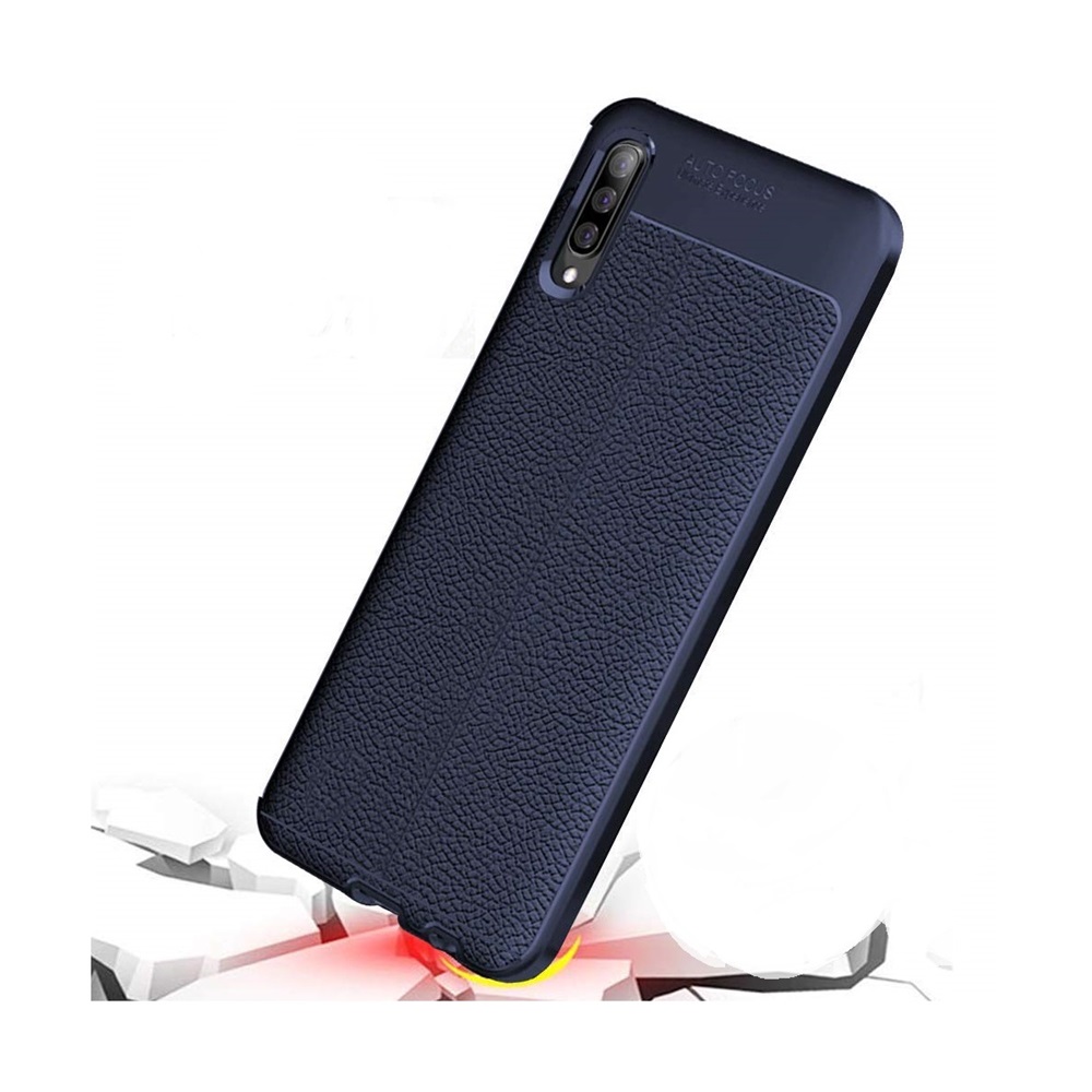 Helmet Case Leather Texture Samsung A50S, Blue - Image 2