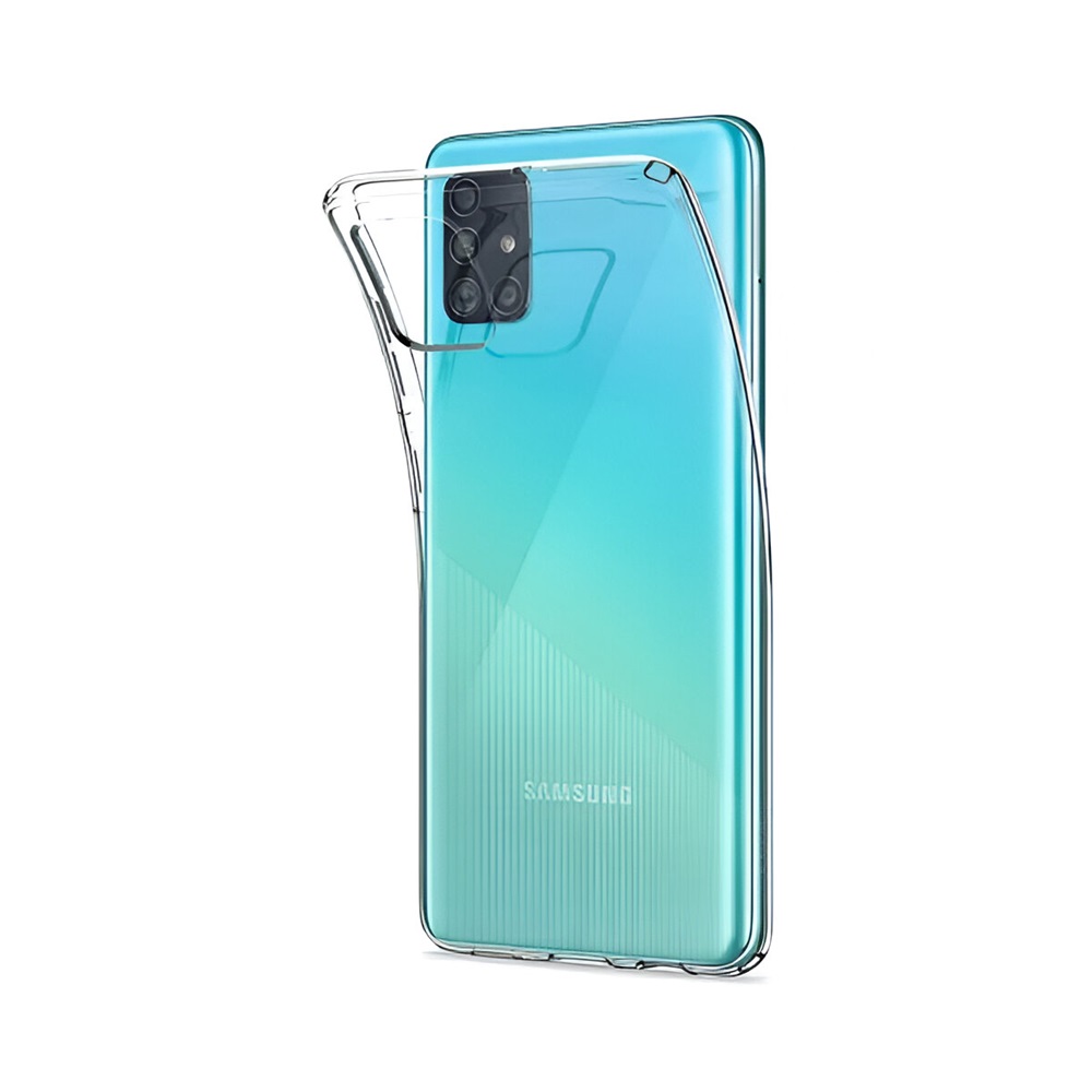 Helmet Case TPU Soft Samsung A71, Clear - Image 2