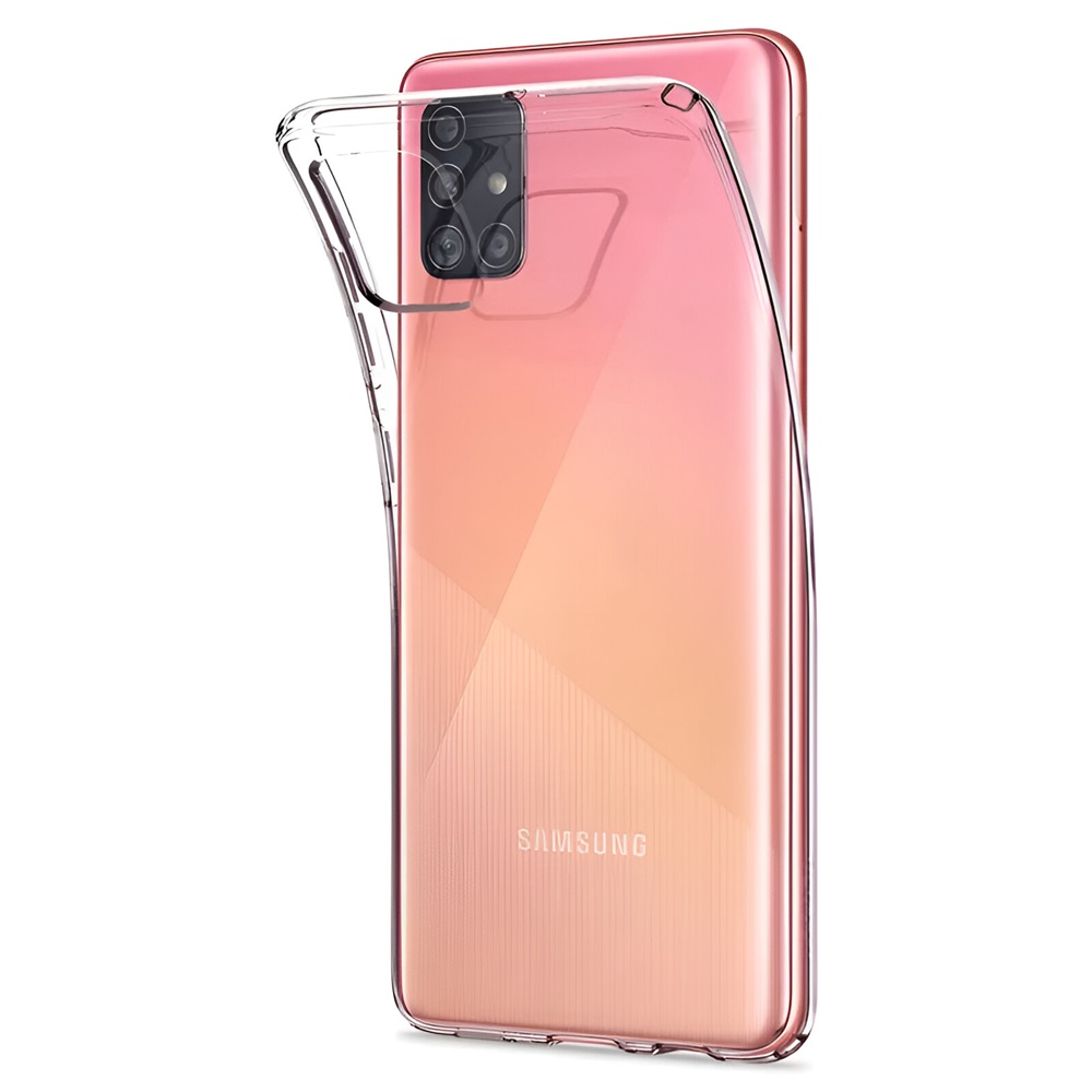 Helmet Case TPU Soft Samsung A71, Clear - Image 3
