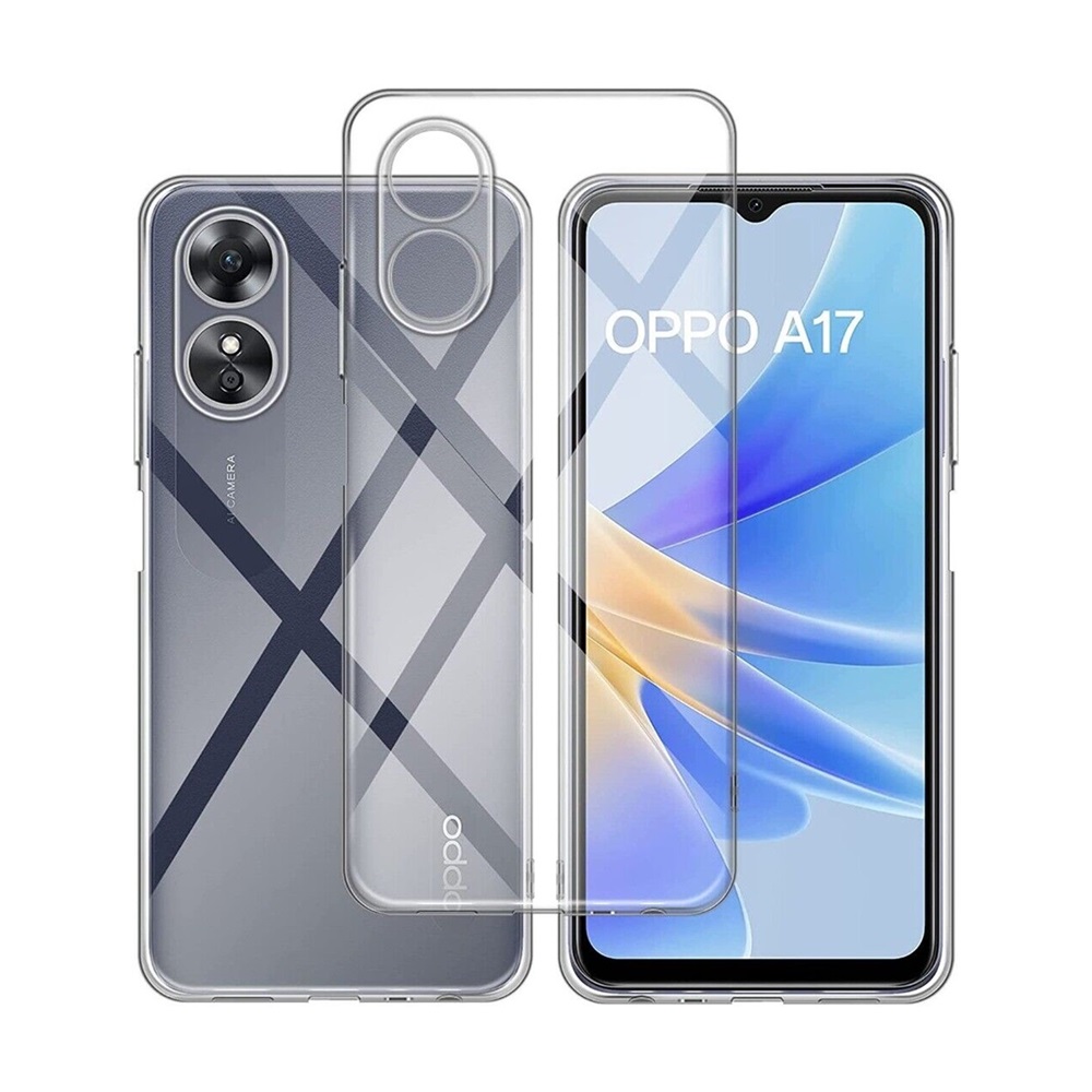 Helmet Case TPU Soft Oppo A17, Clear - Image 3