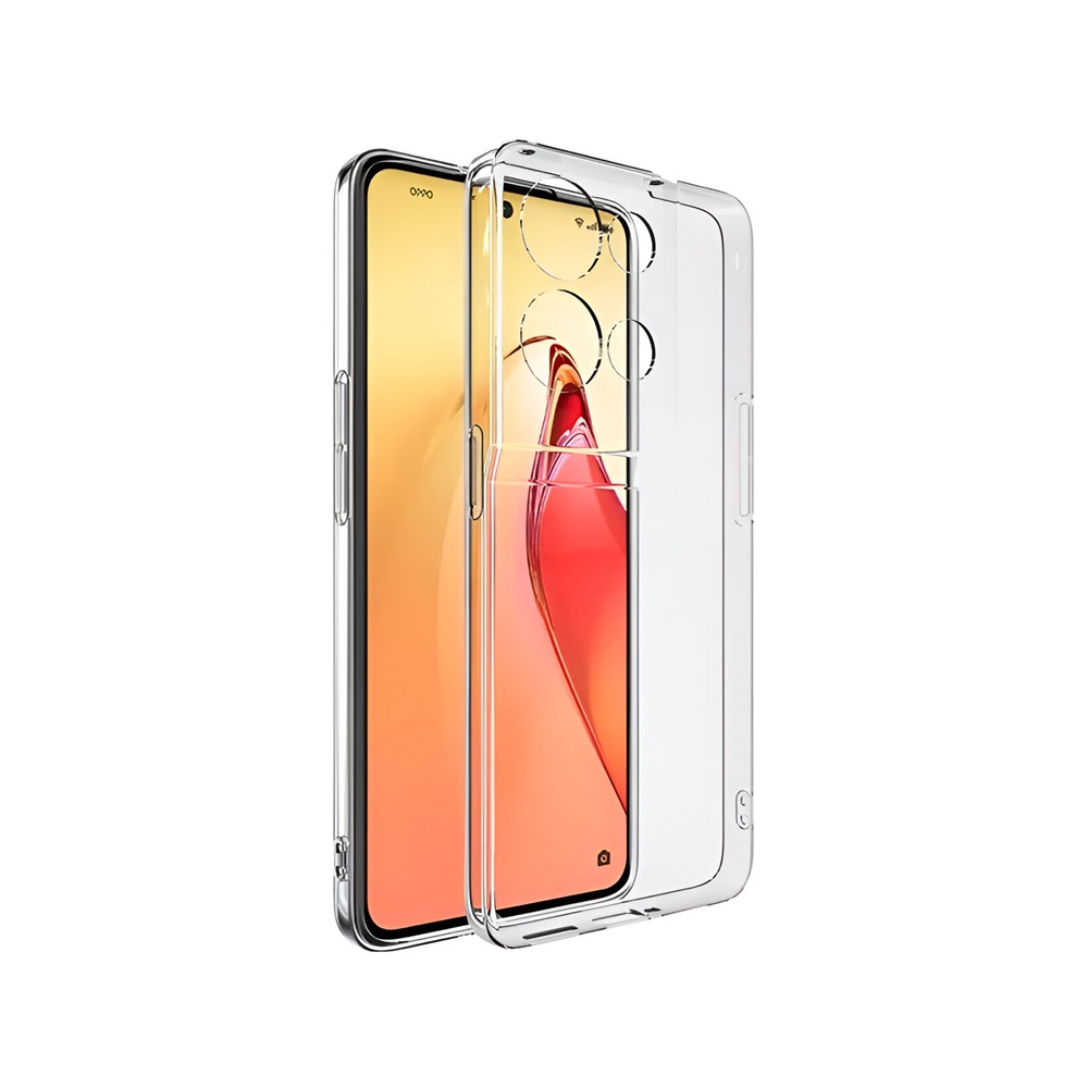 Helmet Case TPU Soft Oppo Reno 8, Clear - Image 2