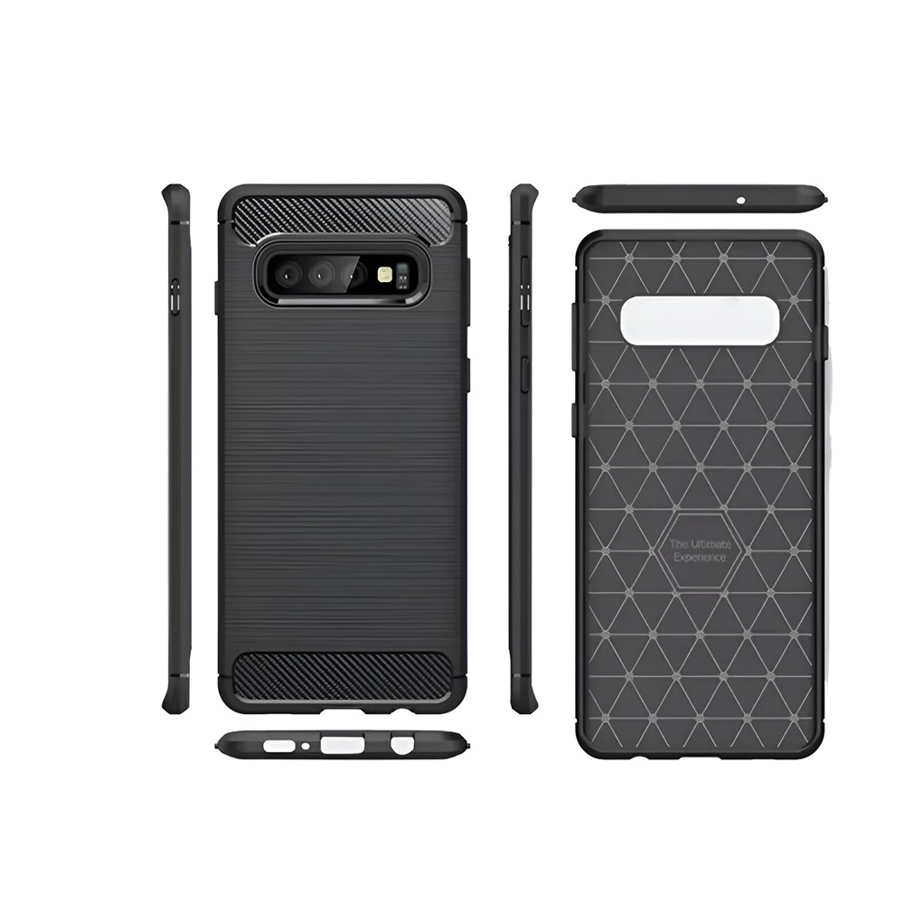 Helmet Case Carbon Shockproof Samsung S10E, Black - Image 2