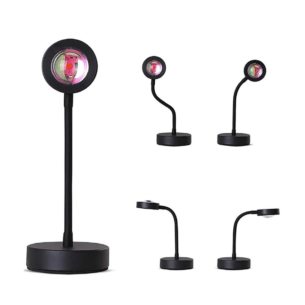 Helmet Sunset Projection Lamp 360 Degree Rotating LED Light, Mix Color - Image 2