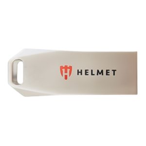 Helmet USB Drive 3.2 Metal Line 128 GB, Silver