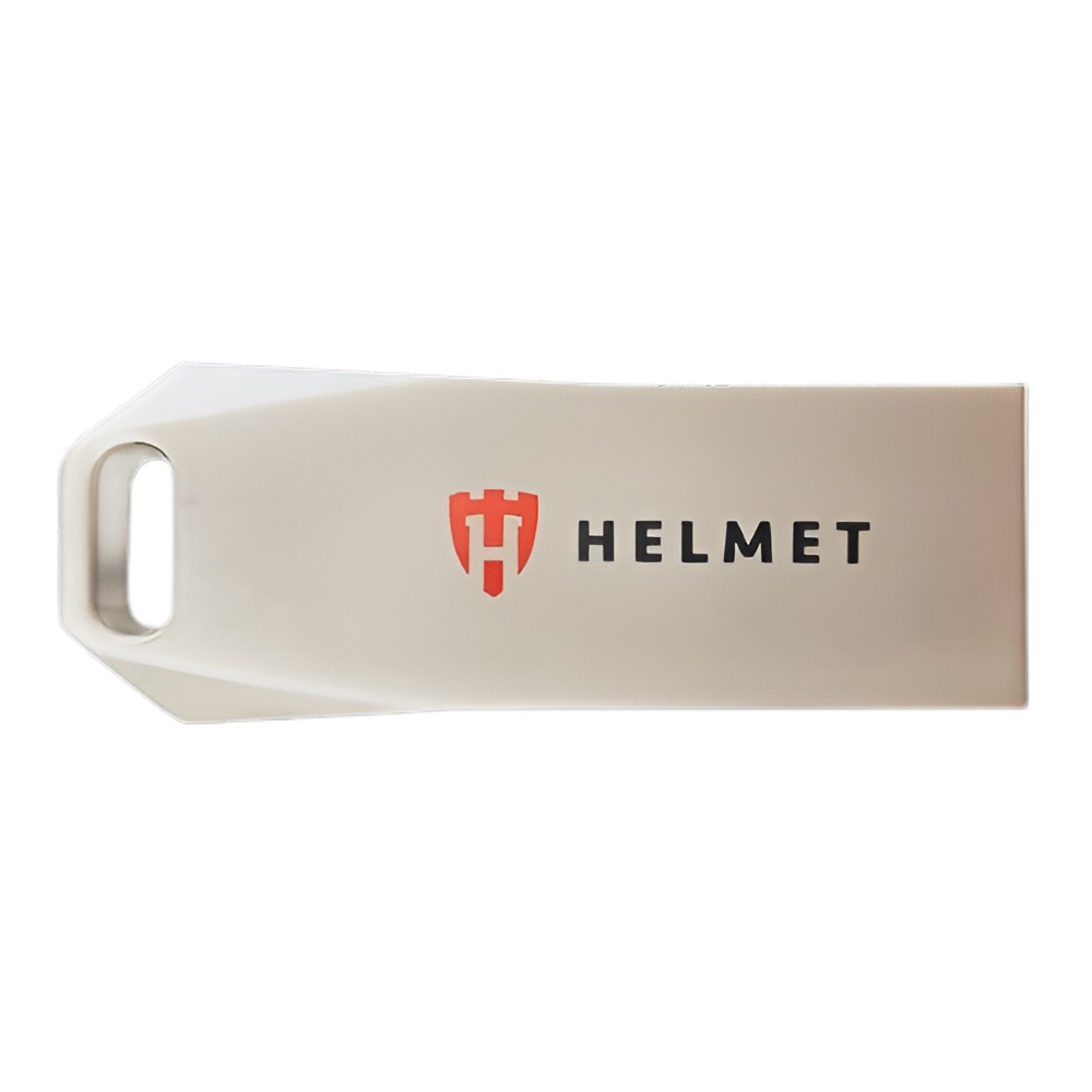 Helmet USB Drive 3.2 Metal Line 32 GB, Silver