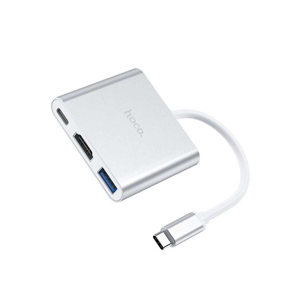 Hoco HB14 Easy use Type-C Adapter (Type-C to USB3.0+HDMI+PD) - Image 3