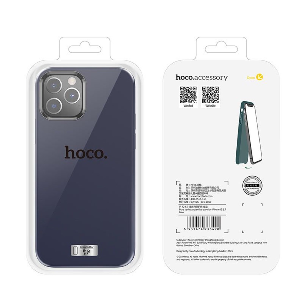 Hoco Case Pure Series Protective for iPhone 13 Pro, Blue - Image 3