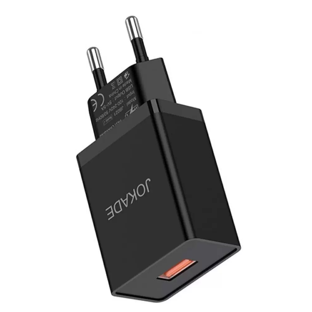 Jokade Wall Charger with Cable USB to Micro-USB Single Port 5A JB022, Black - Image 2