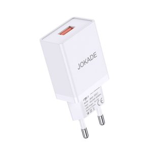 Jokade Wall Charger with Cable USB to Micro-USB Single Port 5A JB022, White
