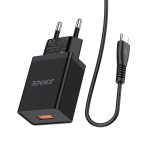 Jokade Wall Charger with Cable USB to Type-C Single Port 5A JB022, Black