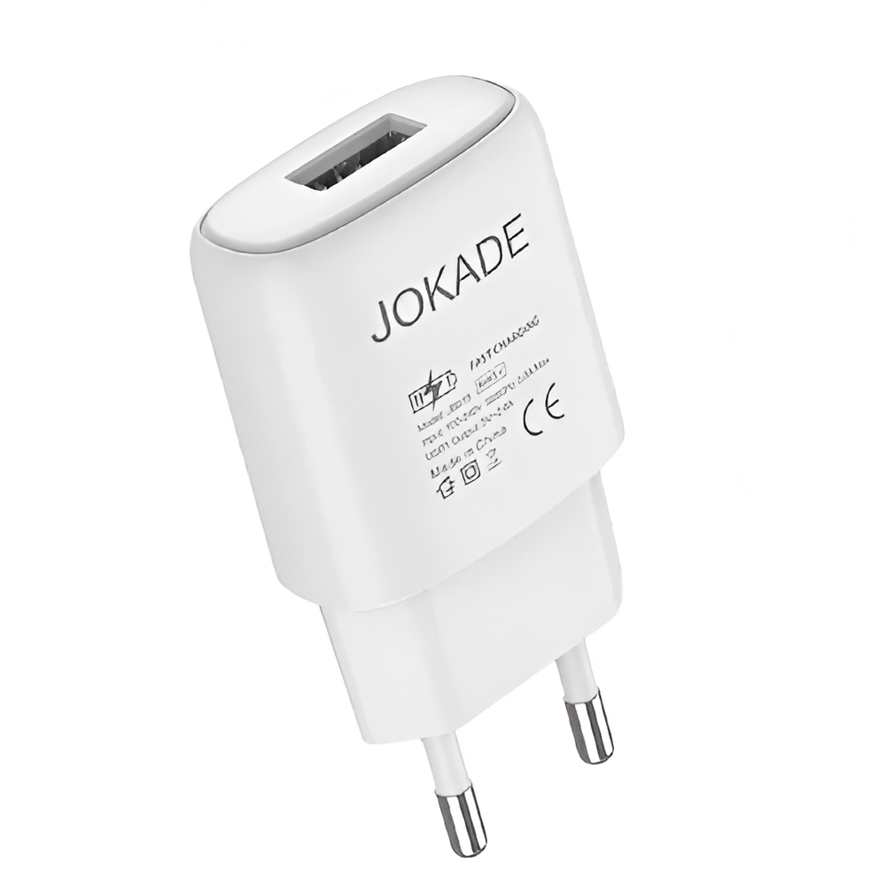 Jokade Wall Charger Single Port 3A Zuochong, White
