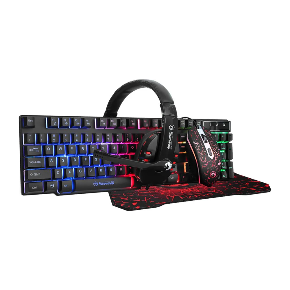 Marvo Combo Keyboard+Mouse+Mouse Pad+Headset CM370 Gaming Kit