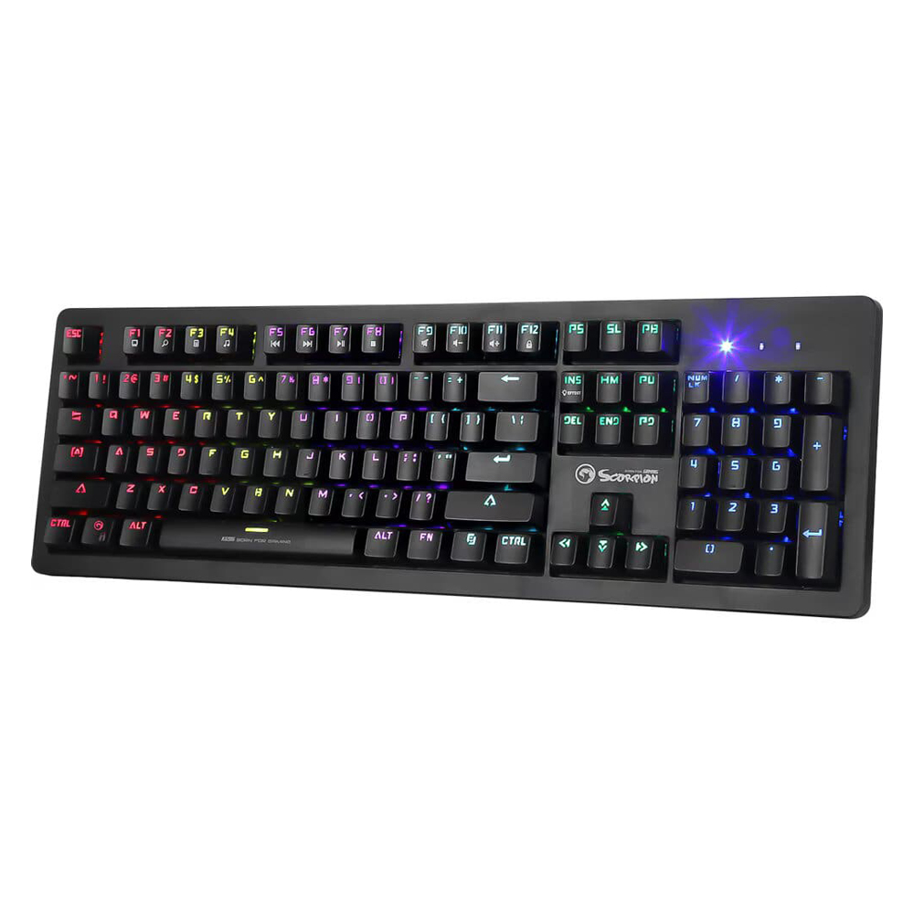 Marvo Keyboard Mechanical KG916 Wired Gaming US, Rainbow Blacklight, Anti Ghosting - Image 2