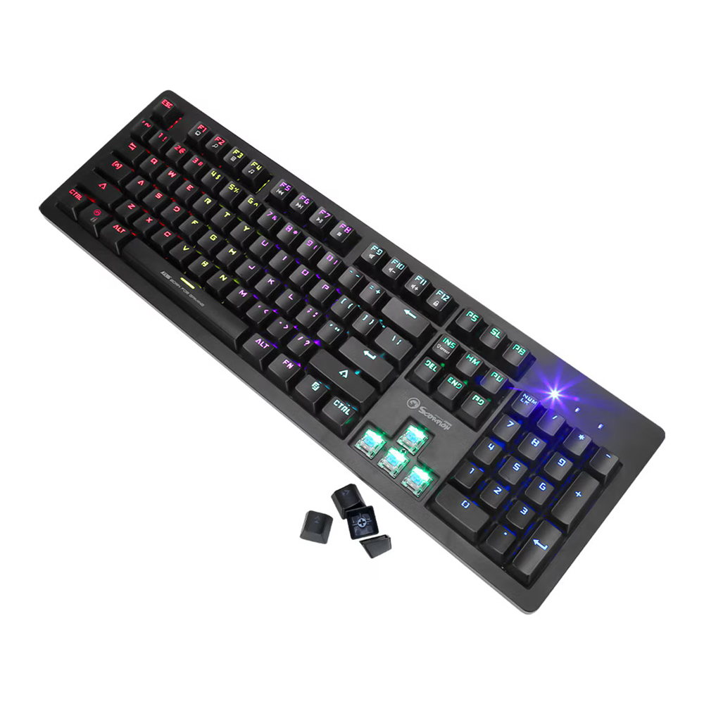 Marvo Keyboard Mechanical KG916 Wired Gaming US, Rainbow Blacklight, Anti Ghosting - Image 3