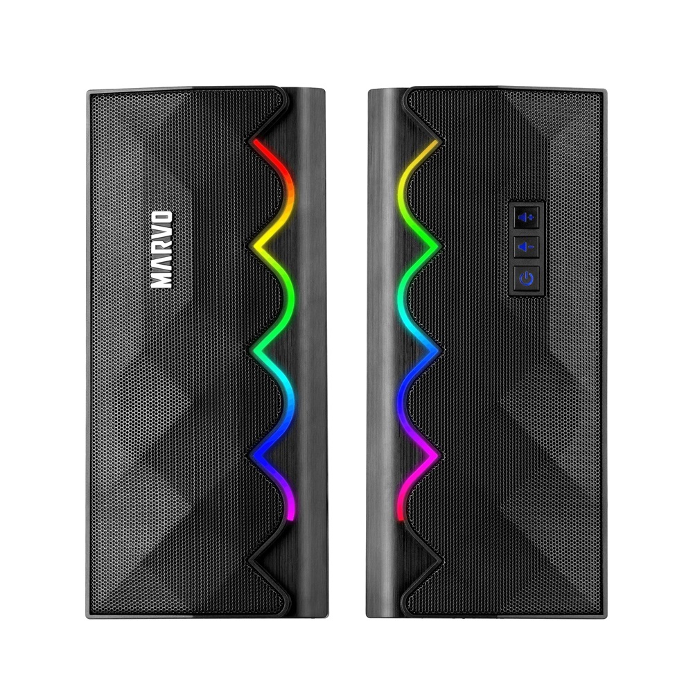 Marvo Speaker SG-269, 2.0, 6W, Bluetooth 5.0, Black - Image 2