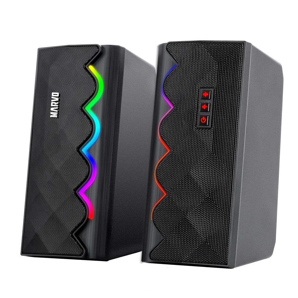 Marvo Speaker SG-269, 2.0, 6W, Bluetooth 5.0, Black - Image 3