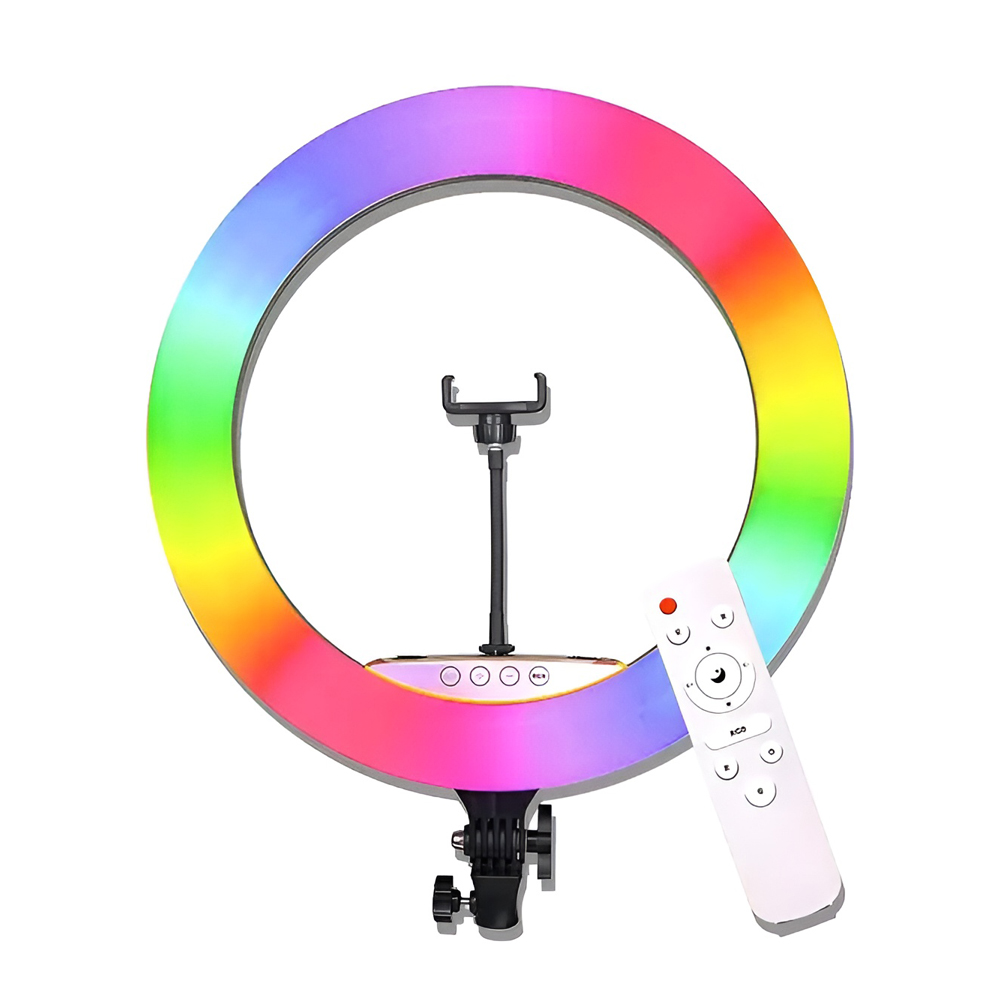 Selfie Ring RGB Light 22" MJ56 with Tripod 2.1m, Bag and Remote Control