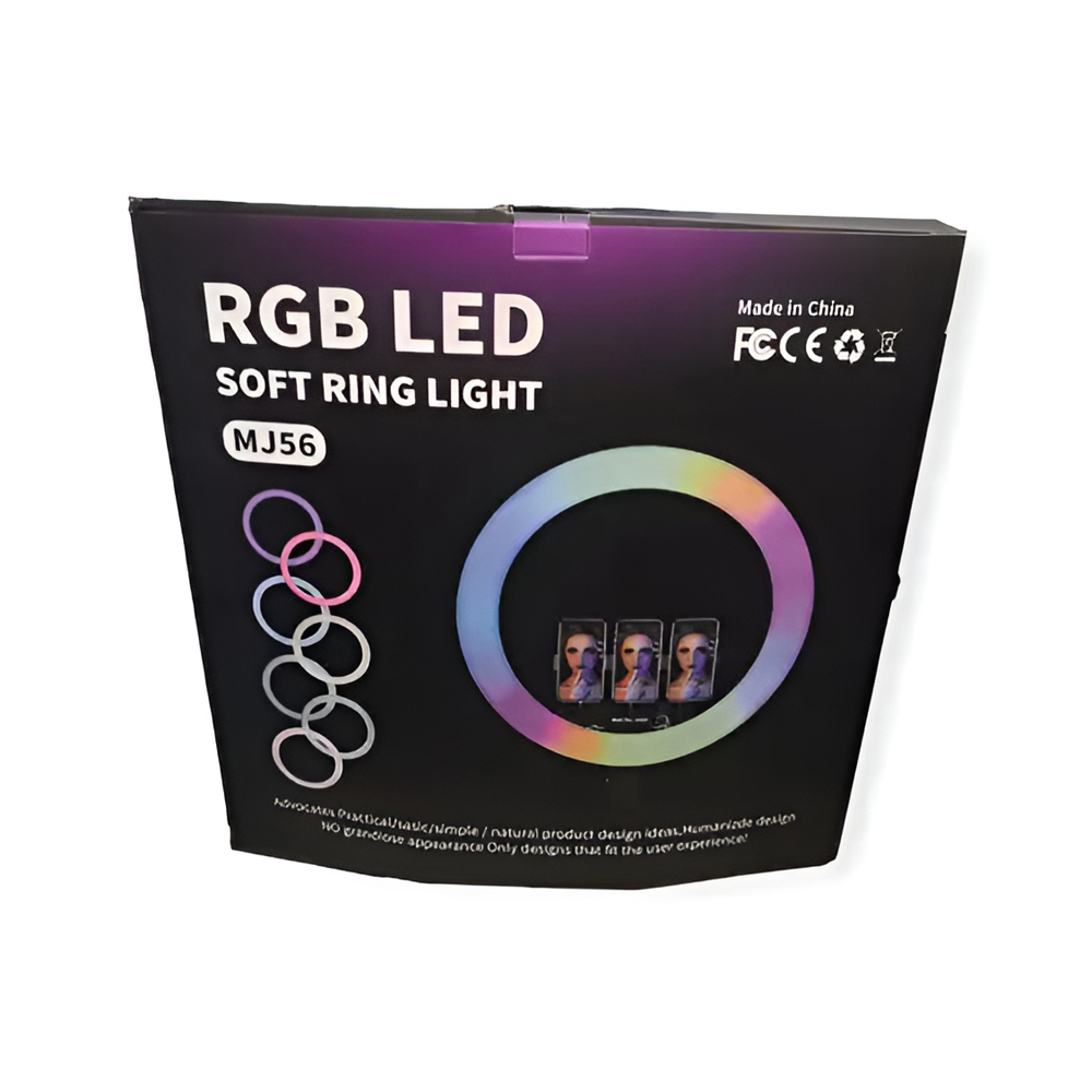 Selfie Ring RGB Light 22" MJ56 with Tripod 2.1m, Bag and Remote Control - Image 4