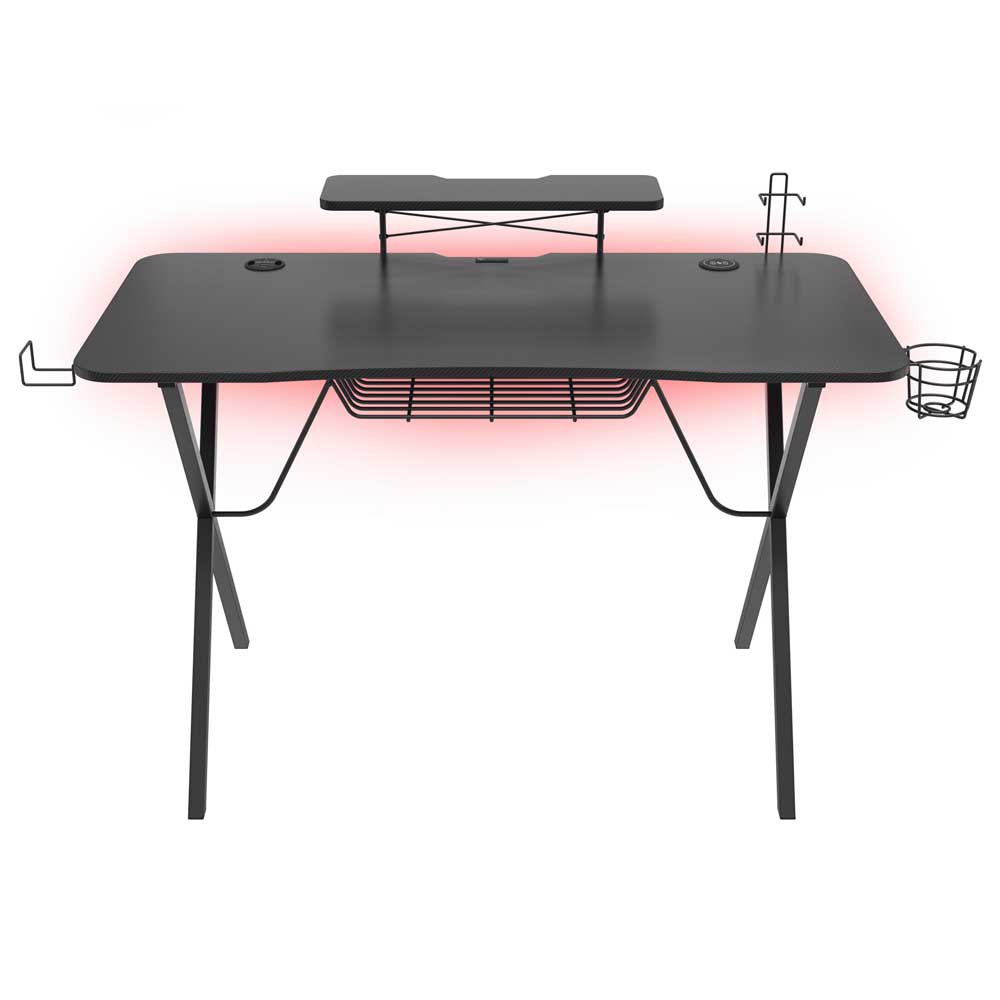 Genesis Desk Gaming Holm 300, RGB (Organizer, Wireless Charger, Multiple holder (Headphone, Cup, Gamepad), USB Hub, Remote Controller, 120x60x75cm) - Image 2