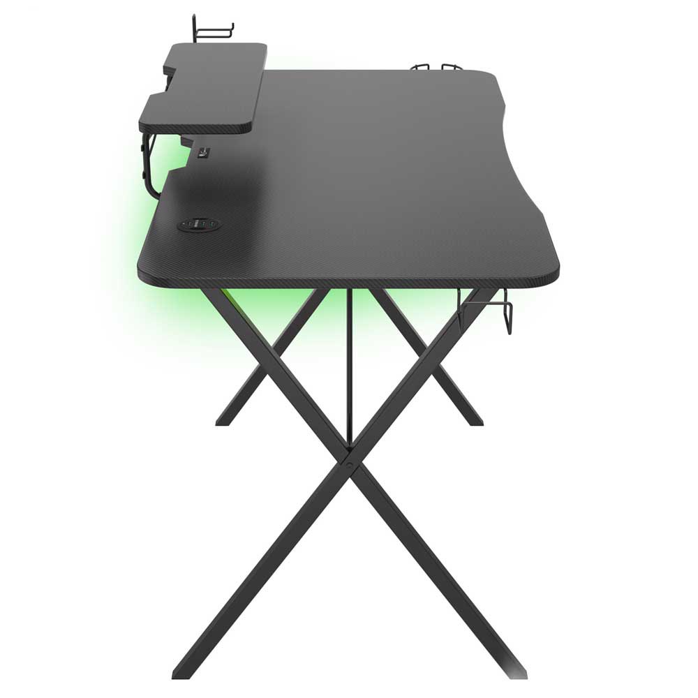 Genesis Desk Gaming Holm 300, RGB (Organizer, Wireless Charger, Multiple holder (Headphone, Cup, Gamepad), USB Hub, Remote Controller, 120x60x75cm) - Image 3