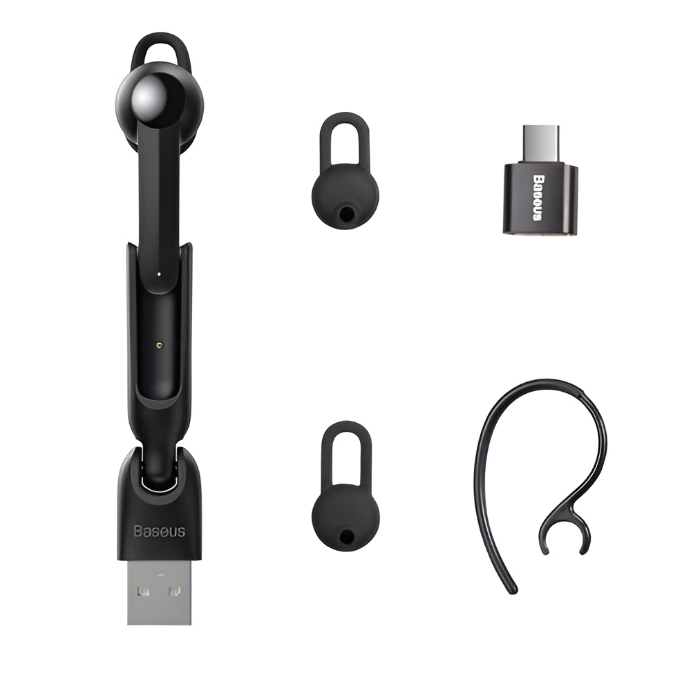 Baseus In-Ear Headset Bluetooth Encok Vehicle-Mounted A05, Black - Image 4