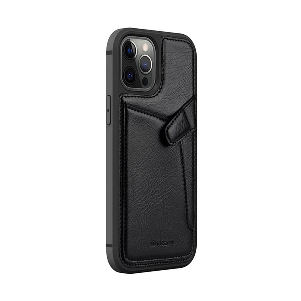 Nillkin Case Leather iPhone 12/ 12 Pro Aoge, Black - Image 2