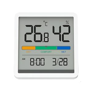 MIIIW Comfort Temperature and humidity clock, White
