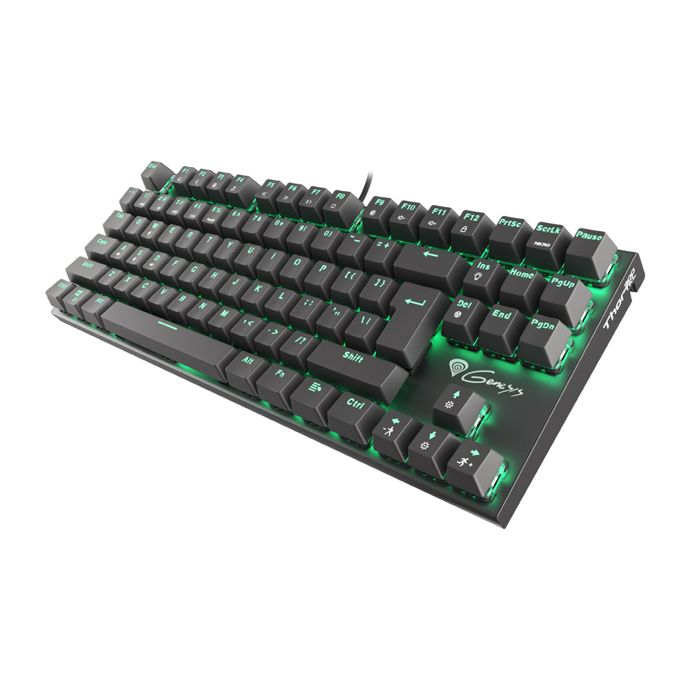 Genesis Mechanical Keyboard Thor 300 TKL, US Layout, Green Backlight, Blue Outemu Switch - Image 2