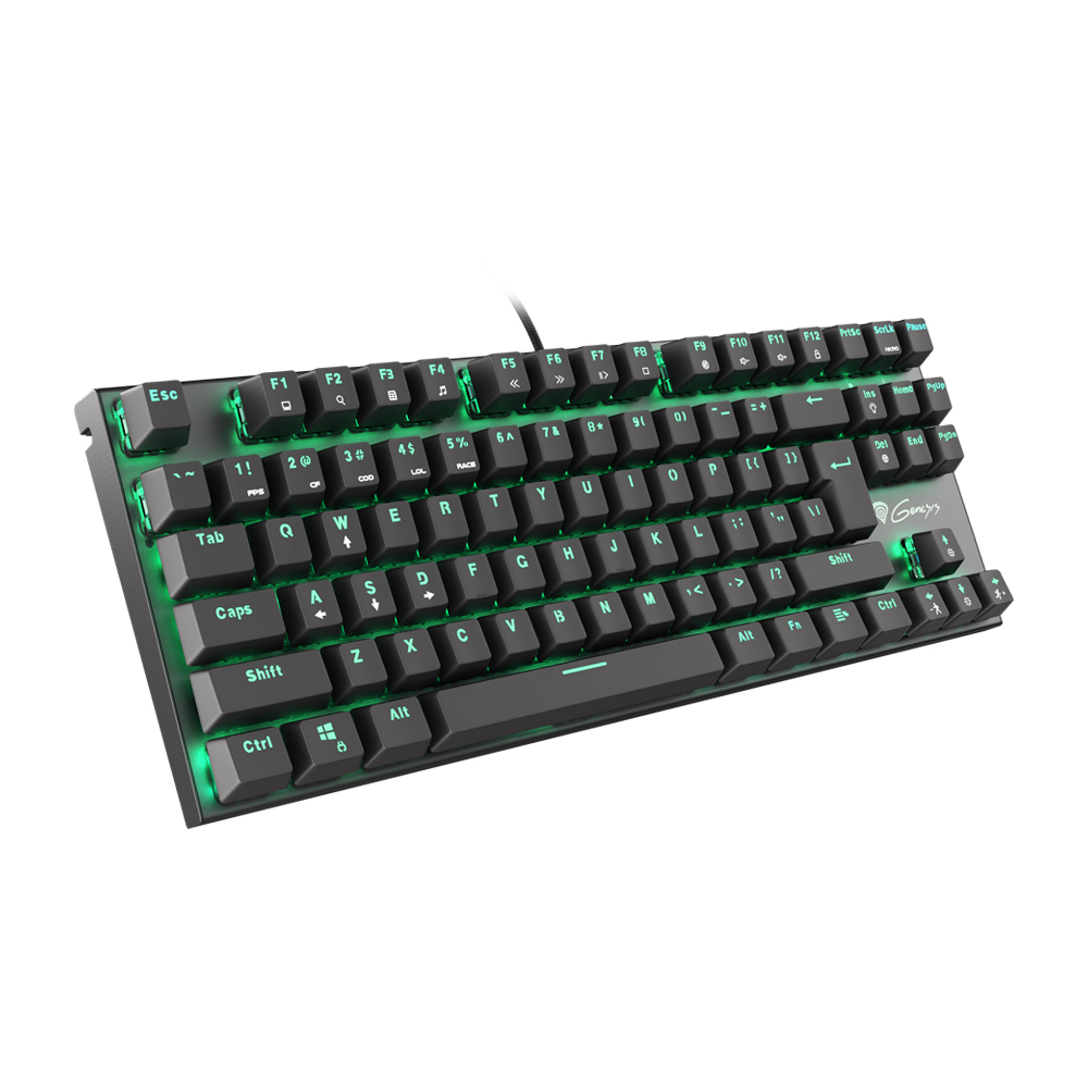 Genesis Mechanical Keyboard Thor 300 TKL, US Layout, Green Backlight, Blue Outemu Switch - Image 3