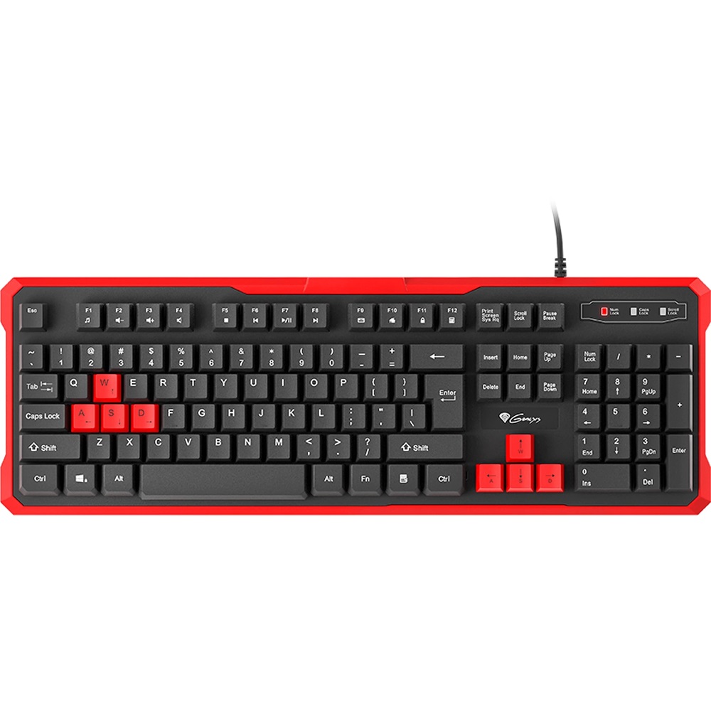 Genesis Keyboard Rhod 110, RU Layout, Red