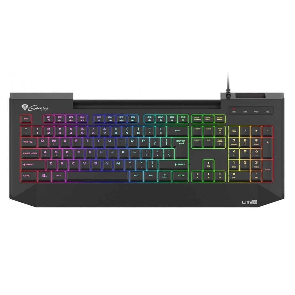 Genesis Keyboard Lith 400 RGB US Layout, X-Scissor Slim