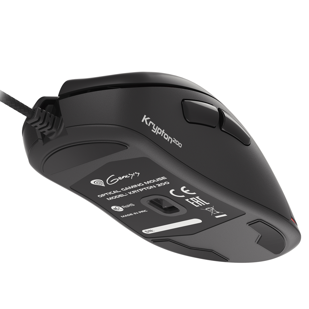 Genesis Mouse Krypton 200, 6400 DPI, RGB Illuminated, Silent, With Software, Black - Image 3