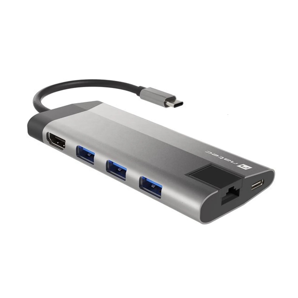 Natec Fowler Plus Hub Usb-c Multiport Adapter 8 In 1, Usb 3.0 3x, Hdmi 4k, Usb-c Pd, Rj45, Sd, Micro - Image 2