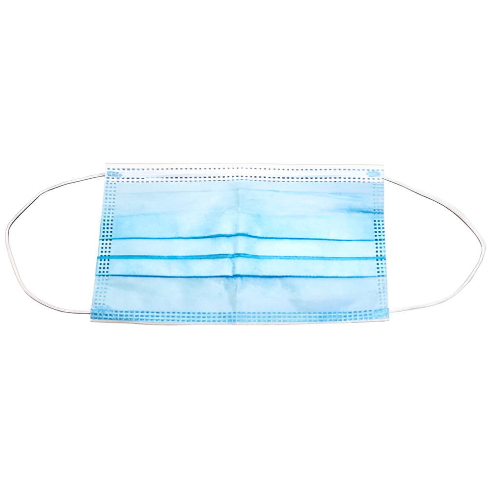 NNN Helmet Disposable Face Mask, 3 layers, Blue. 5pcs/box/ Masca faciala de unica folosinta. Albastra - Image 2