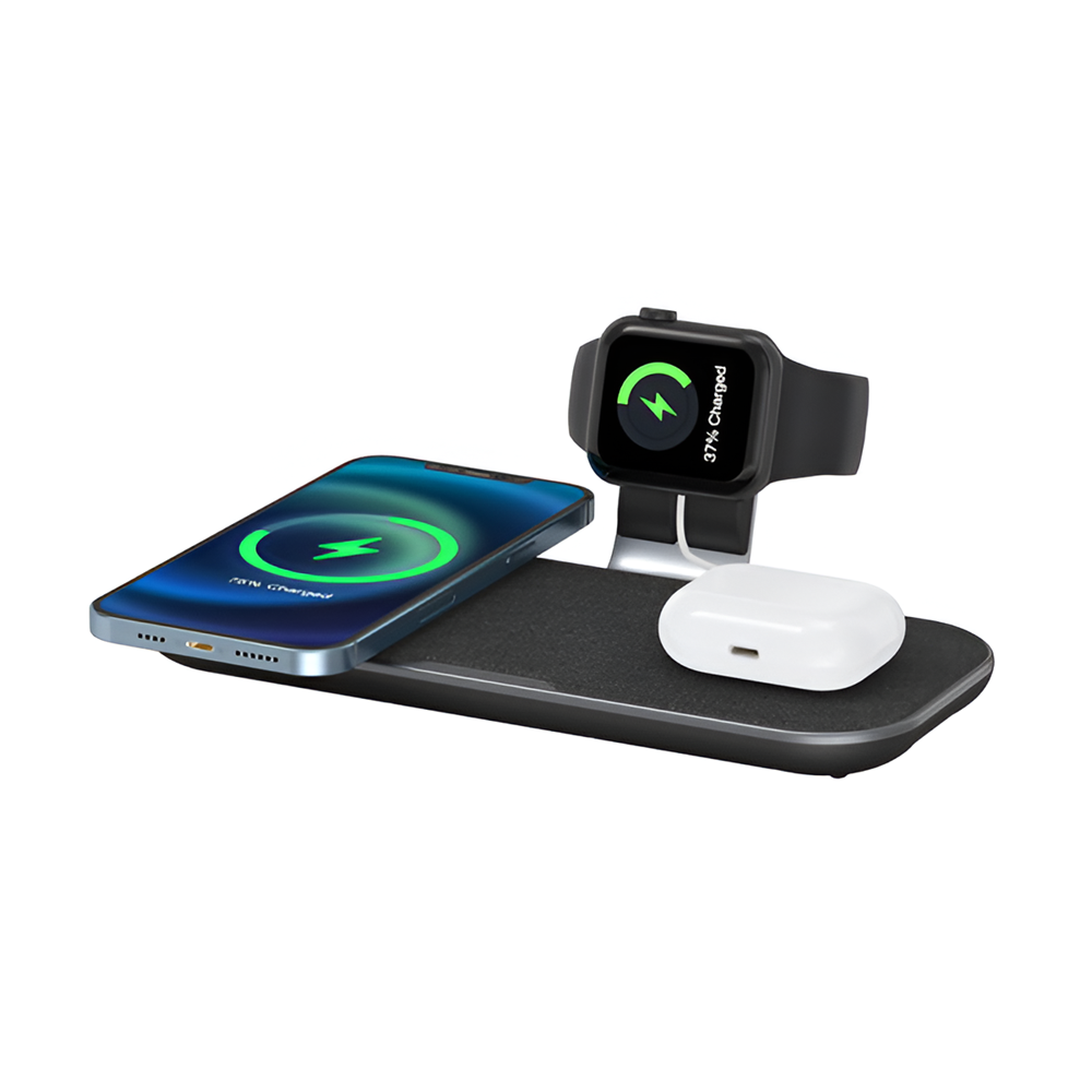 WIWU Wireless Charger 3 in 1 Power Air, Black - Image 3