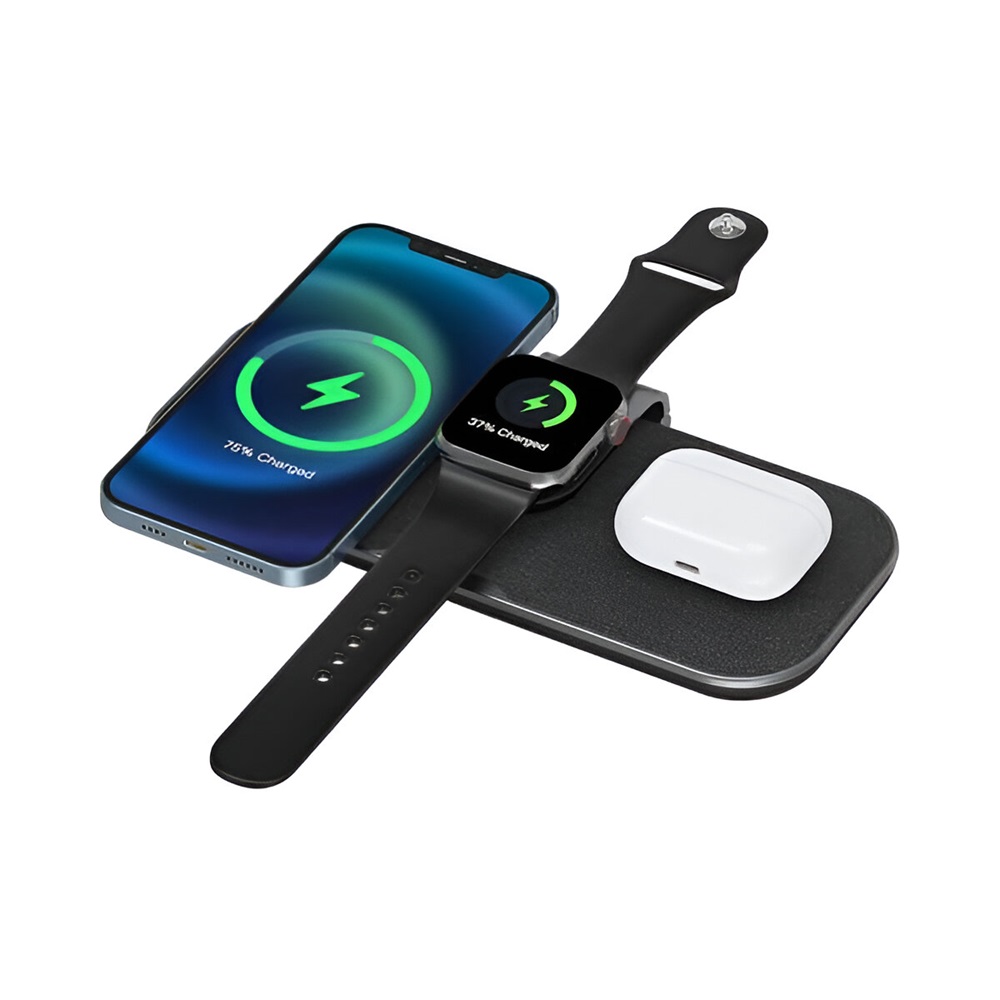 WIWU Wireless Charger 3 in 1 Power Air, Black - Image 4
