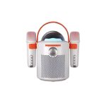 KTV Portable Karaoke Set With 2 Microphone and Speaker Y11, 10W, White