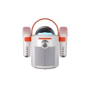 KTV Portable Karaoke Set With 2 Microphone and Speaker Y11, 10W, White