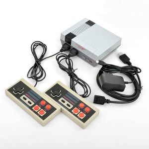 Retro Game Console (HDMI, Build-In 621 Games, 2 controllers) Classic Grey