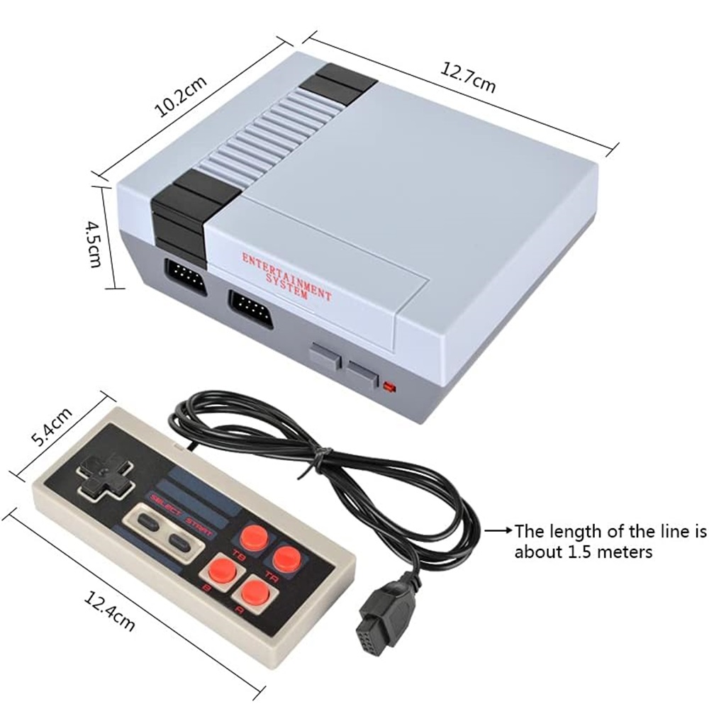 Retro Game Console (HDMI, Build-In 621 Games, 2 controllers) Classic Grey - Image 2