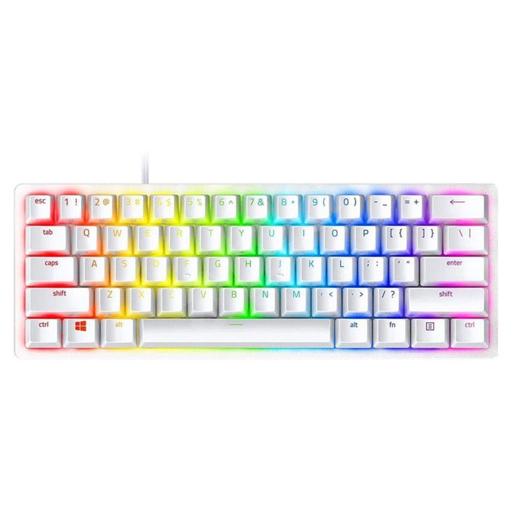Razer Keyboard Optical Huntsman Mini 60% Clicky Purple Switch US Layout Mercury Edition - Image 2
