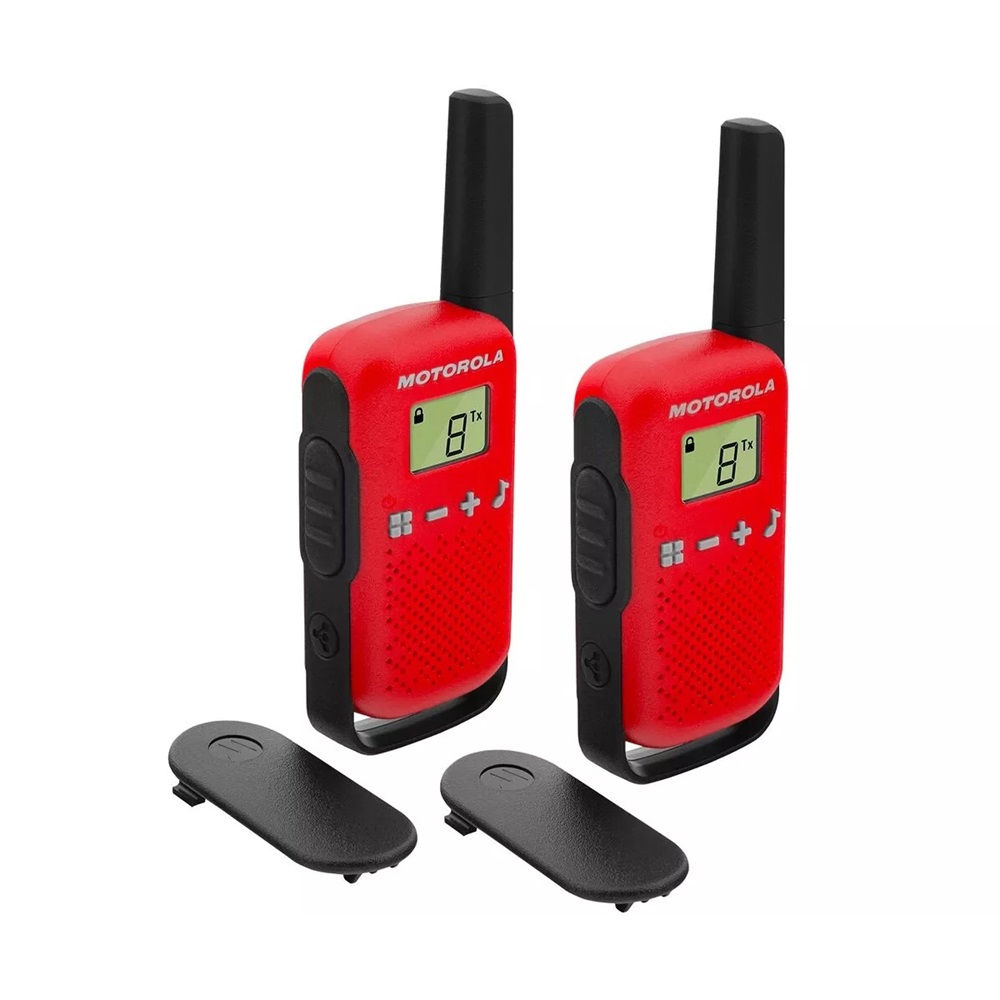Motorola Walkie-Talkie TalkAbout T42, Twin, 16 Channels, 4km, Red - Image 2