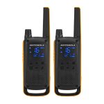 Motorola Walkie-Talkie TalkAbout T82 Extreme Rsm, Twin, IPx2, 16 Channels, 10km, Black