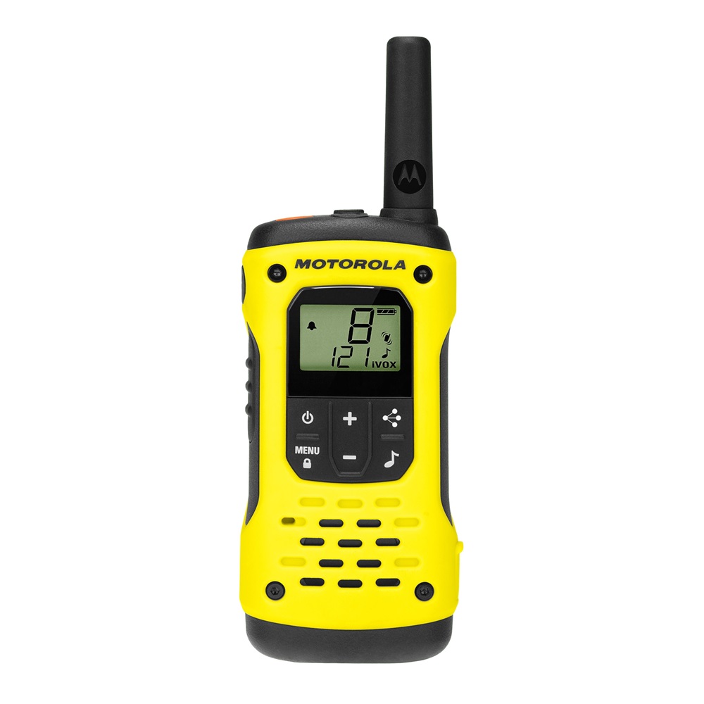 Motorola Walkie-Talkie TalkAbout T92 H2O, Twin, IP67, 16 Channels, 10km, Yellow/Black (2023 edition) - Image 2