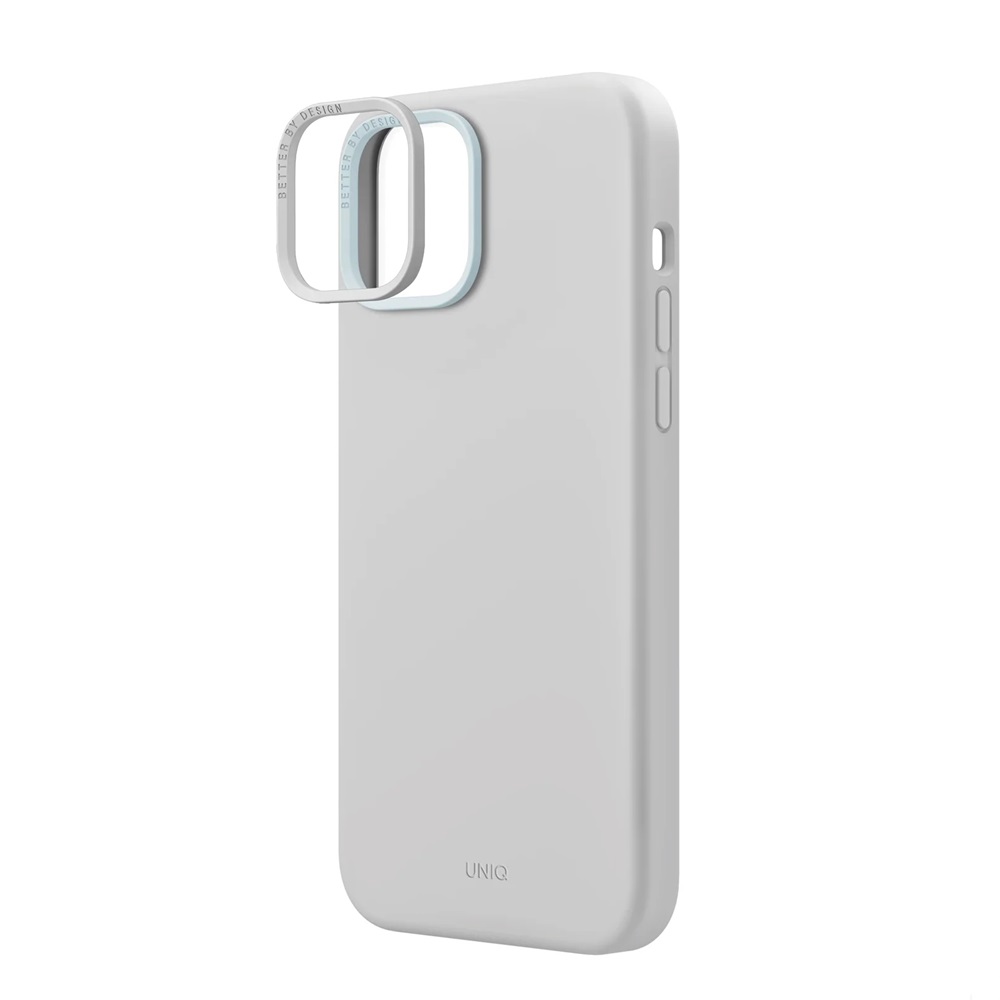 Uniq Case for iPhone 15 Hybrid Magclik Charging Lino Hue, Grey - Image 3