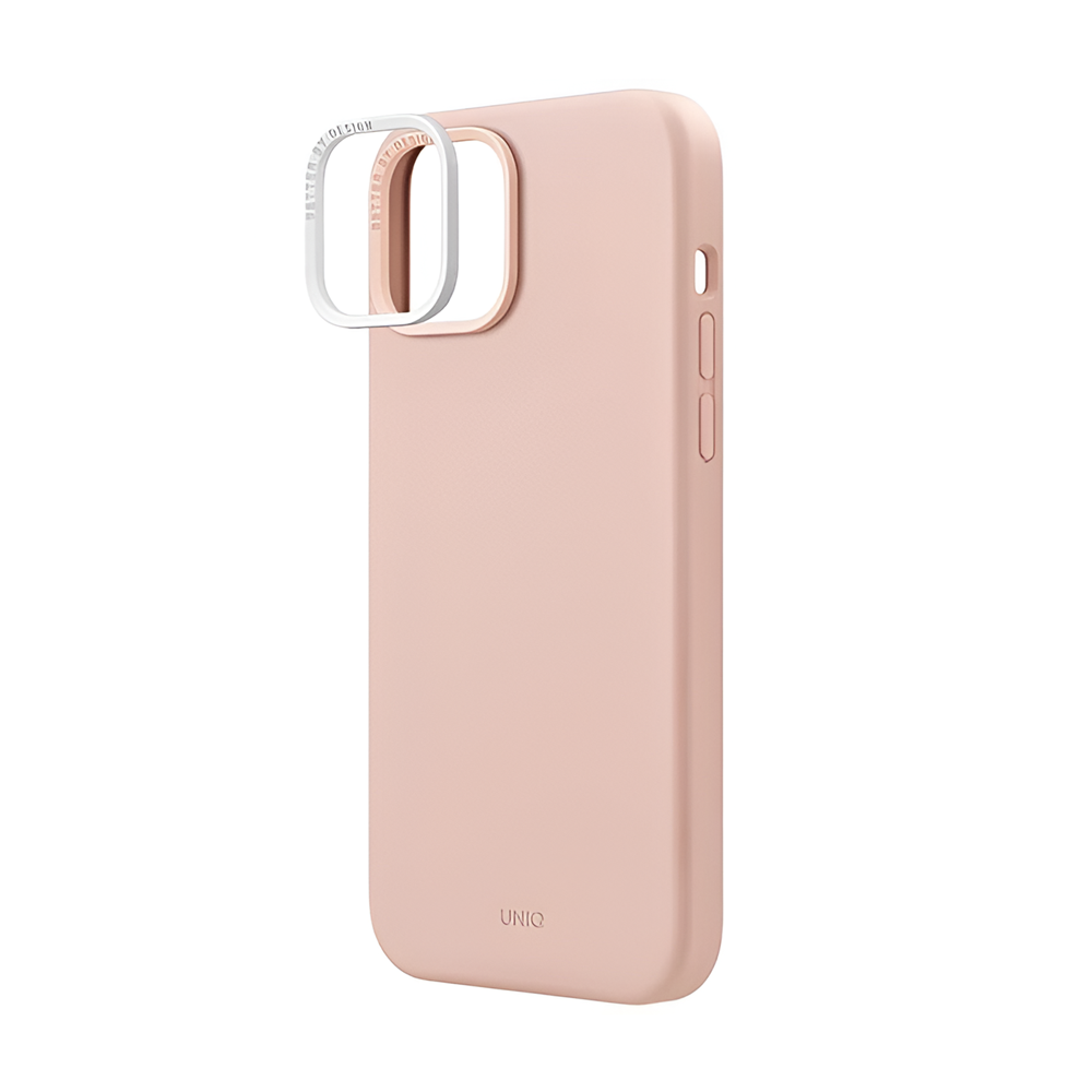 Uniq Case for iPhone 15 Hybrid Magclik Charging Lino Hue, Pink - Image 3