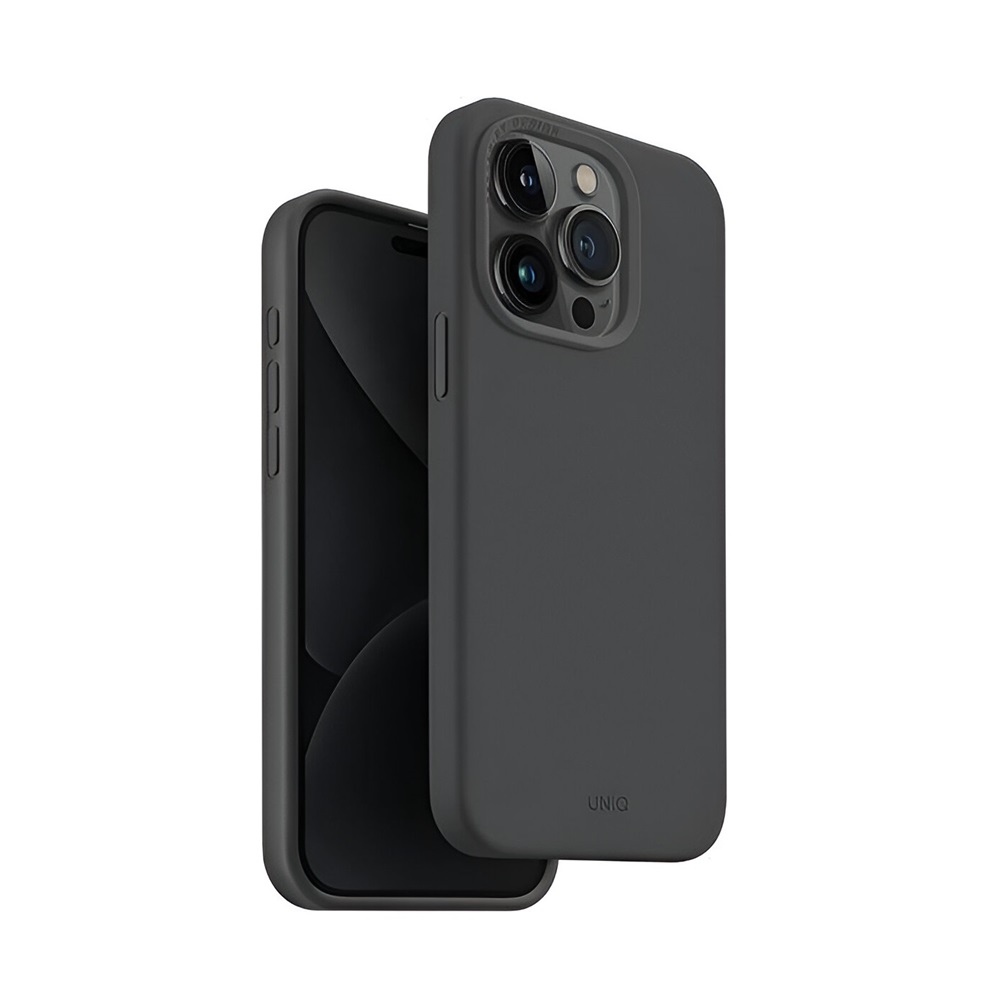Uniq Case for iPhone 15 Pro Hybrid Magclik Charging Lino Hue, Black