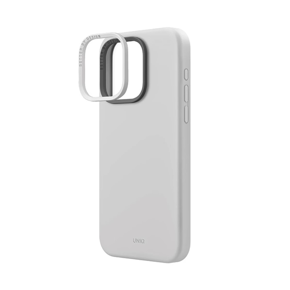 Uniq Case for iPhone 15 Pro Max Hybrid Magclik Charging Lino Hue, Grey - Image 2